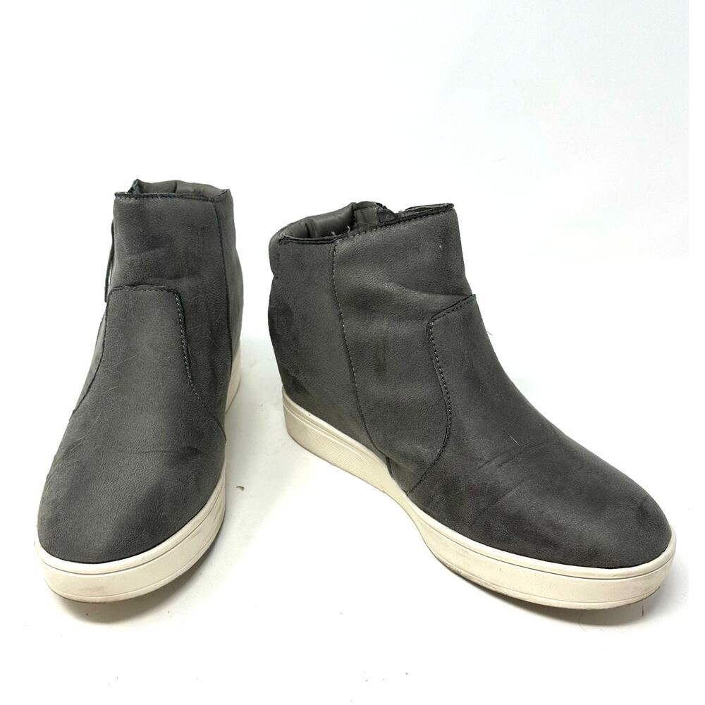 Serra Size 7 Zip Up‎ Hi Top Ankle Boots Booties Gray Fashion Shoes